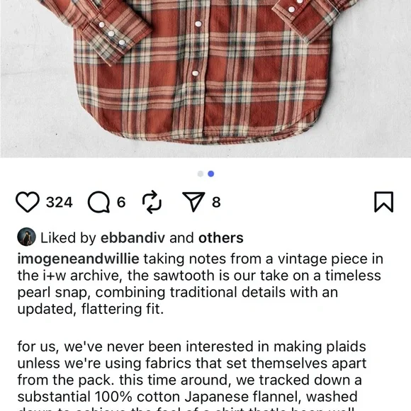 Imogene + Willie Sawtooth Pearl Shirt size XXL - Picture 8 of 8